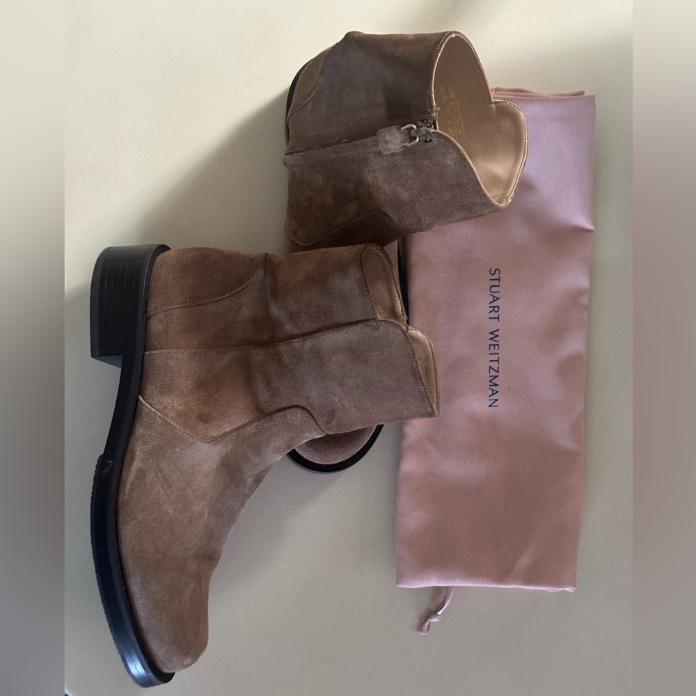 Stuart Weitzman Tan Suede Ankle Boots